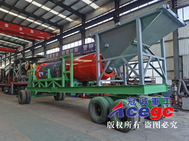 移動滾筒篩洗礦車